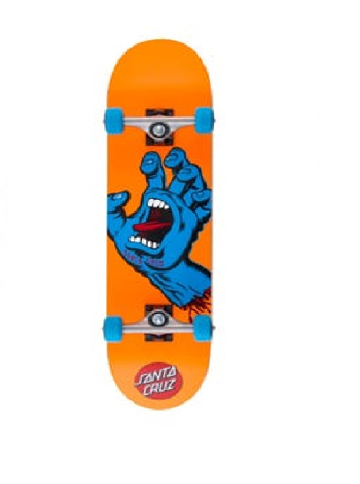 PATINETA-SANTA CRUZ-SCREAMING HAND MID 7.80 X 31 IN BLUE-ORANGE (B)