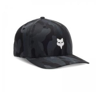 GORRA FOX FLEXFIT TECH FOX HEAD NEGRO CAMO