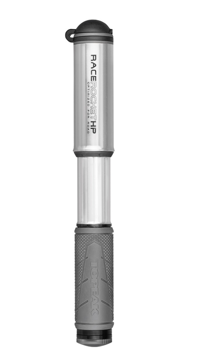 BOMBA DE AIRE TOPEAK RACEROCKET HP PLATA