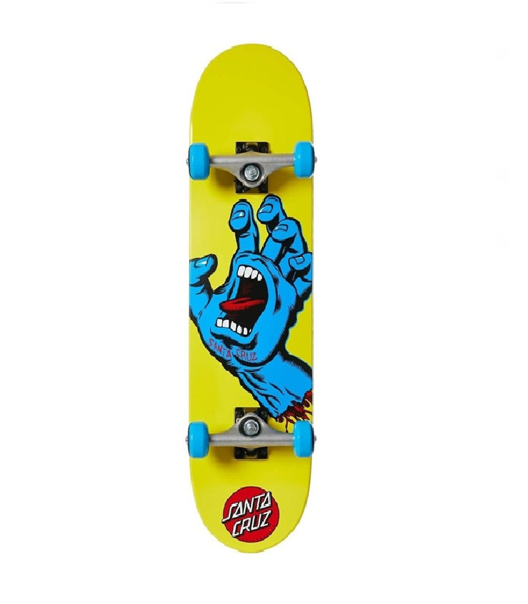 PATINETA-SANTA CRUZ-SCREAMING HAND MINI 7.75 X 30 AZUL-LIMA