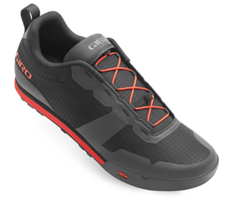 ZAPATO GIRO MONTAÑA TRACKER FASTLACE HOMBRE AGUJETAS CORDLOCK NEGRO/ROJO