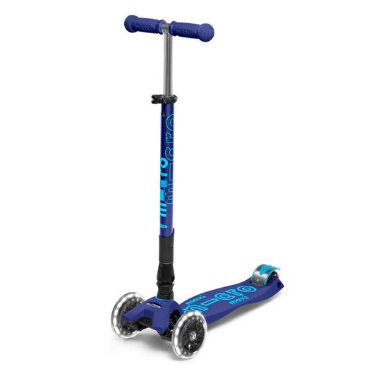 SCOOTER MICRO MAXI DELUXE FOLDABLE LED NAVY-BLUE (REM13030)