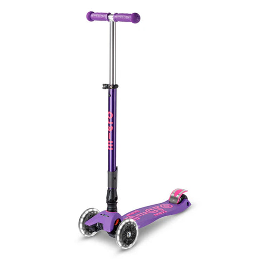 SCCOTER MICRO MAXI DELUXE FOLDABLE PURPLE LED (REM13030)