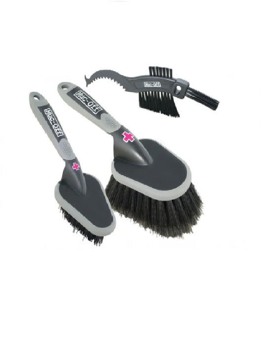 MUC-OFF SET DE 3 CEPILLOS