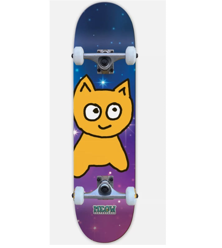 PATINETA COMPLETA MEOW SKATEBOARDS BIG CAT GALAXY -7.75