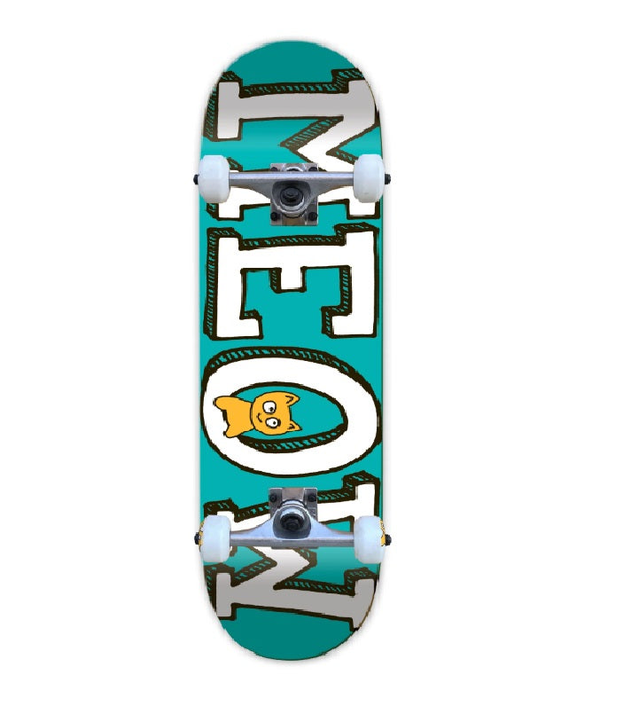 PATINETA COMPLETA MEOW SKATEBOARDS LOGO TEAL -8.00