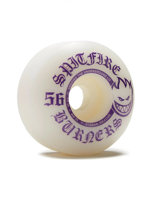 LLANTAS SPITFIRE PARA PATINETA -BURNERS 56M 99D -(Set of 4) BLANCO-MORADO