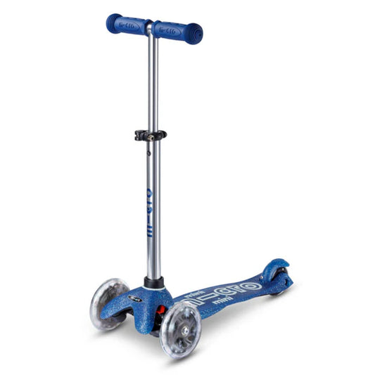 SCOOTER MICRO MINI DELUXE GALAXY GLITTER LED NAVY (REM12903)