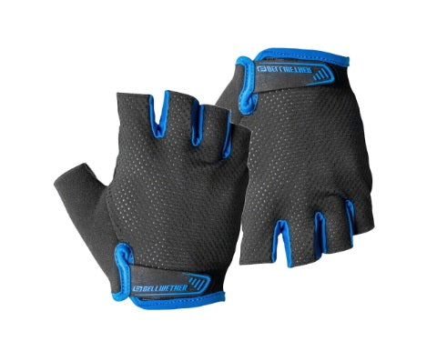 GUANTES BELLWETHER GEL SUPREME NEGRO/AZUL MEDIANO