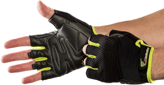 GUANTES BELLWETHER GEL SUPREME NEGRO/VERDE FLUORESCENTE