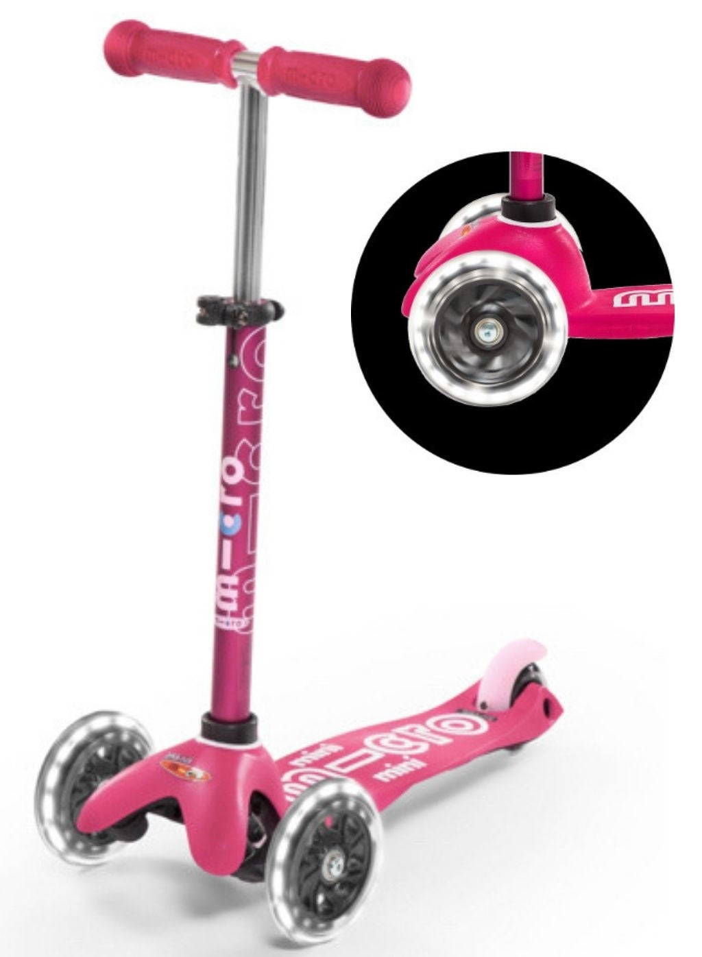 SCOOTER MICRO MINI DELUXE LED PINK (REM11649)