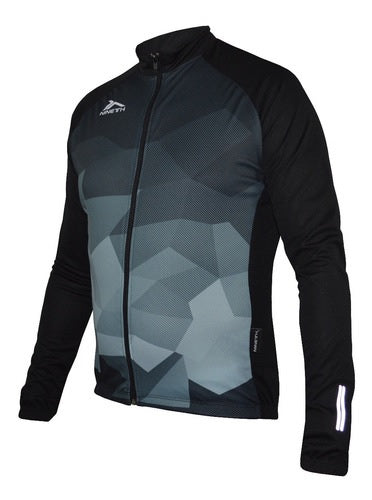 JERSEY NINETH MTB GRIS AZUL NEGRO