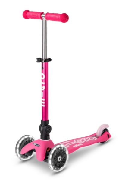 SCOOTER MICRO MINI DELUXE FOLDABLE LED PINK (REM10128)